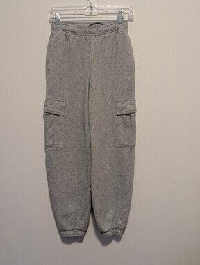 Aritzia Cozy Fleece Mega Cargo Sweatpant Heather Cloud Grey 2XS Jogger Gorpcore